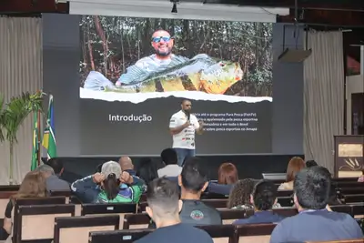 notícia: 'Os amapaenses podem se desenvolver na área', diz palestrante no 2º Workshop da Pesca Esportiva do Governo do Amapá