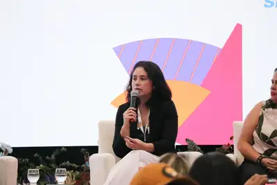 Foto: Nayana Magalhães/GEA Empreendedora e servidora pública, Manuh Coutinho foi uma das painelistas da Câmara E