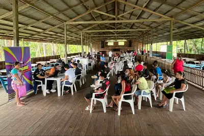 notícia: Governo do Amapá encerra primeira missão do Super Fácil das Águas com 6,1 mil atendimentos em comunidades de Mazagão