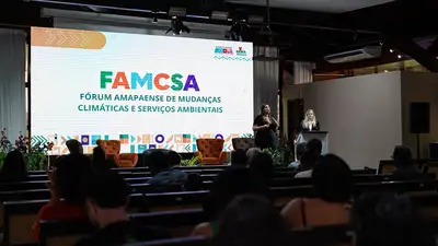 notícia:  Junho Verde: workshop sobre mercado de carbono encerra 28ª reunião do Fórum de Mudanças Climáticas no Amapá