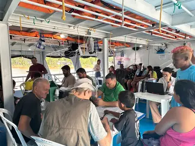 notícia: Mais de 120 agricultores do Bailique recebem atendimento do Governo do Amapá durante 150ª Jornada Fluvial Itinerante
