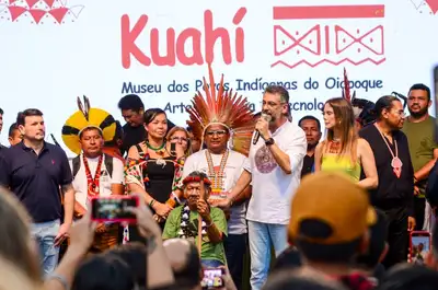 notícia: 'Reconhecimento à ancestralidade indígena do Amapá', diz governador Clécio Luís na entrega do novo Museu Kuahí, em Oiapoque