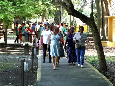 notícia: Governo do Estado proporciona tarde no Museu Sacaca com idosos de residenciais de Macapá