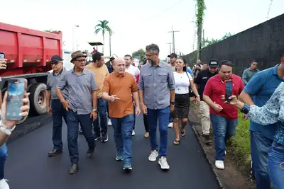 notícia: 'Mais um passo para transformar a infraestrutura urbana', diz governador Clécio Luís ao acompanhar obras de pavimentação em Santana
