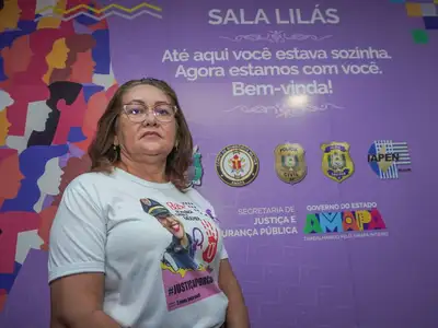 notícia: 'A memória da minha filha está aqui', diz mãe de policial militar vítima de feminicídio sobre a Sala Lilás inaugurada pelo Governo do Amapá