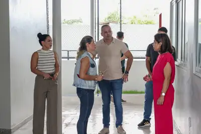 notícia: Governo do Amapá acompanha preparativos finais para inauguração da Escola Estadual Maria Tibúrcio, em Santana