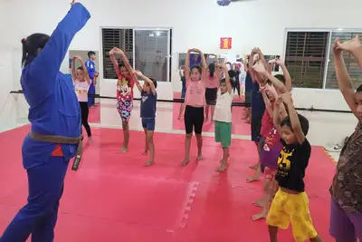 notícia: Crianças e adolescentes do Residencial Miracema recebem aulas gratuitas de judô promovidas pelo Governo do Amapá 