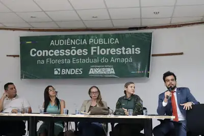 notícia: Participação ativa: Governo do Amapá realiza 2ª audiência pública sobre Concessão Florestal, em Porto Grande