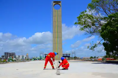 notícia: Governo do Estado avança com obra de modernização do Monumento Marco Zero e reforça potencial turístico do Amapá