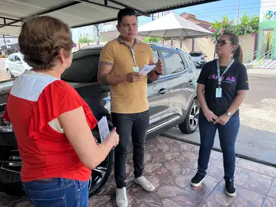 notícia: Equipe do Caps Acolher, do Governo do Amapá, visita moradores vizinhos para esclarecer sobre funcionamento do serviço