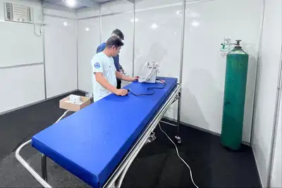 notícia: Governo do Estado amplia horários de atendimento de saúde e dobra equipes nos postos de saúde da 54ª Expofeira do Amapá