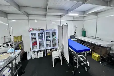 notícia: Estrutura montada para cuidados com a saúde impressiona visitantes no 1º dia da 54ª Expofeira do Amapá