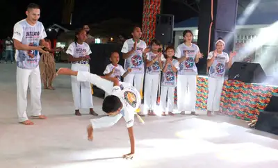 notícia: Barracão de Expressões Afro-Amapá retrata ancestralidade na 54ª Expofeira, realizada pelo Governo do Estado