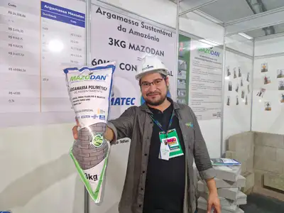 notícia: 'Estamos desenvolvendo produtos sustentáveis para a construção civil', destaca empreendedor no Aquário da Inovação na 54ª Expofeira do Amapá