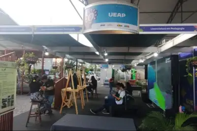 notícia: 54ª Expofeira do Amapá: estande da Ueap conta com pesquisas que abordam temas do cotidiano dos amapaenses