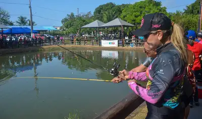 notícia: ‘Sexta Elas Pescam’: Governo do Estado promove ação de lazer e incentivo à presença feminina na pesca esportiva, na 54ª Expofeira do Amapá