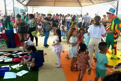 notícia: Crianças dos conjuntos habitacionais de Macapá participam do “Dia da Família”, após encerramento da 54ª Expofeira do Amapá
