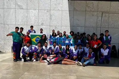 notícia: Com apoio do Governo Amapá, estudantes-atletas participam da cerimônia de abertura dos Jogos da Juventude 2025