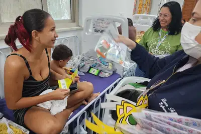 notícia: De Olho nos Olhinhos: campanha nacional no Amapá leva informação e diversão para crianças no HCA e PAI sobre a prevenção de cancer ocular