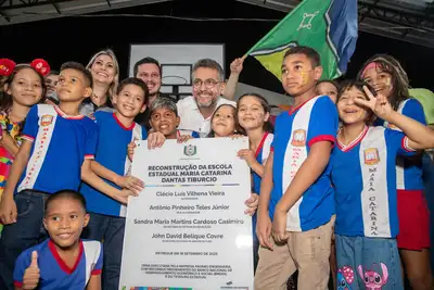 notícia: ‘Cada escola entregue é um portal que se abre para o futuro’, diz governador Clécio Luís ao entregar nova Escola Maria Catarina, em Santana