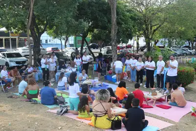 notícia: 'Projeto 21': piquenique Inclusivo da Escola José de Anchieta marca 18 anos do projeto com integração familiar no Parque do Forte, em Macapá
