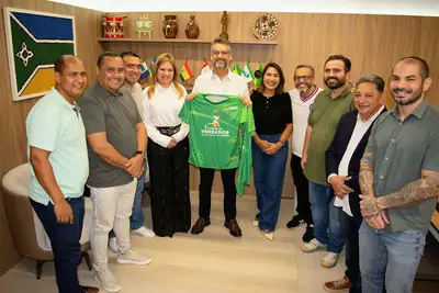 notícia: Governador Clécio Luís recebe comitiva de vereadores de Macapá e garante apoio para a I Corrida do Vereador 2025
