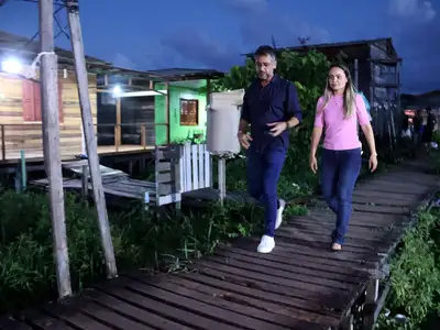 notícia: Governador Clécio Luís vistoria início da construção de passarela em concreto na Zona Sul de Macapá