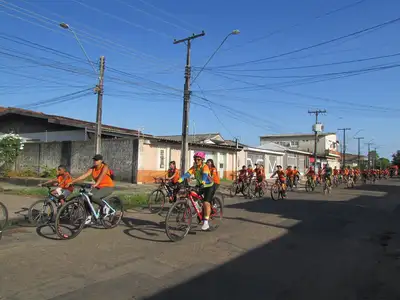 notícia: Estudantes da Escola Estadual Risalva realizam passeio ciclístico para promover consciência ambiental e integração comunitária
