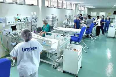 notícia: Obras do novo Hospital da Criança e Adolescente (HCA) seguem avançando, com cerca de 90% do espaço já concluído