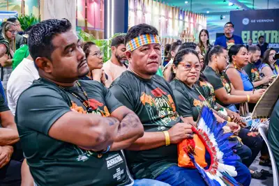 notícia: Estande do Amapá na COP30 atrai grande público com painéis temáticos sobre meio ambiente e inovação