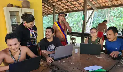 notícia: Governo do Amapá avança na construção do Projeto Político Pedagógico das Escolas Indígenas Wajãpi, em Pedra Branca do Amapari