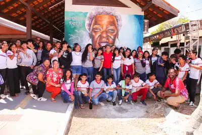 galeria:  Oficina de Percussão com Estudantes da Rede Pública, como Parte da Programação do 30º Encontro dos Tambores