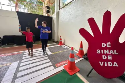 notícia: ‘TCE na Comunidade’: Detran Amapá oferta serviços de habilitação, veículos, consultoria jurídica e educação no trânsito no município de Calçoene