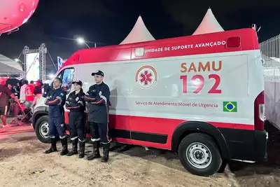 notícia: Samu reforça atendimento de urgência no Réveillon do Amapá com ambulâncias em pontos estratégicos da Fortaleza de São José