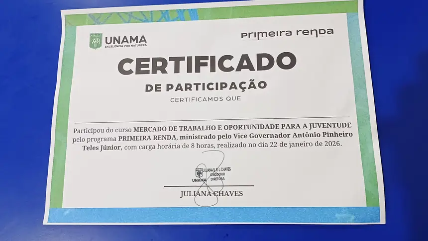 Após o curso, todos recebem certificado de participação 