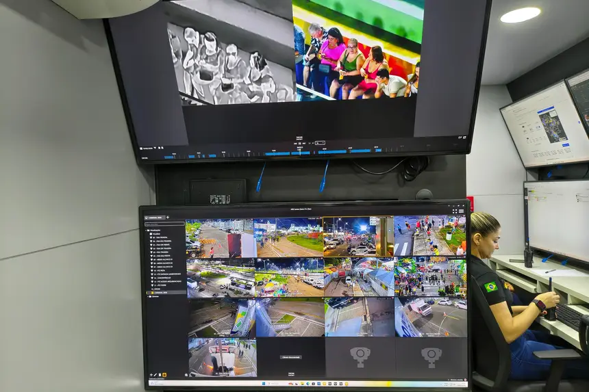 Câmeras empregadas na prevenção de delitos contra os foliões