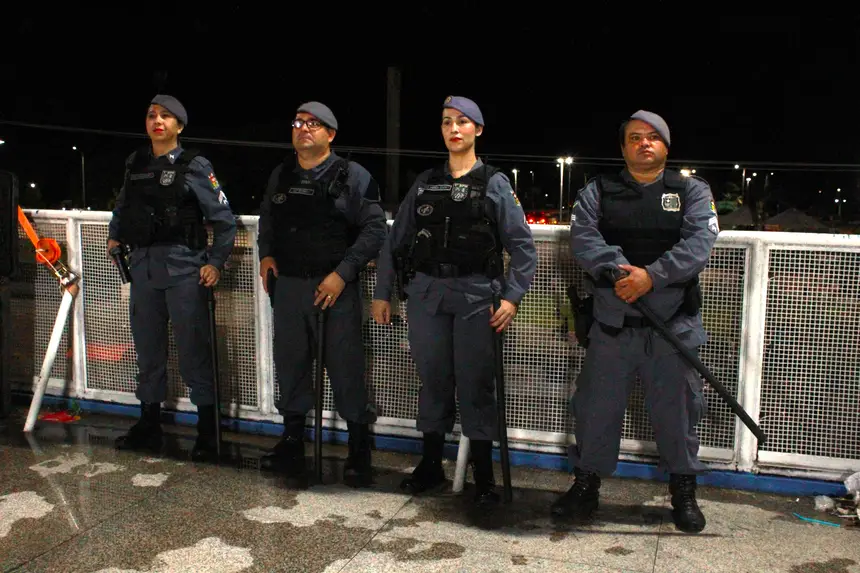 Agentes da segurança pública garantiram a segurança da população 