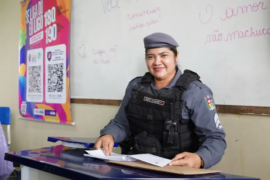 Sargento da Polícia Militar orienta sobre prevenção à violência