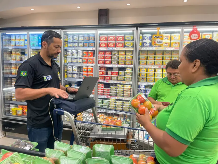 Serviço foi executado pela equipe técnica do núcleo de produtos Pré- Medidos do Ipem-AP