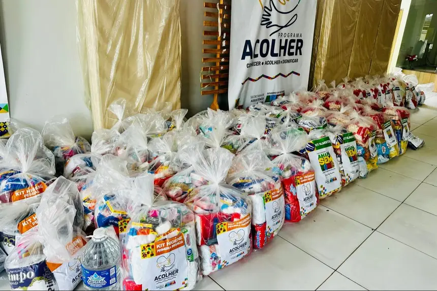Por meio do Programa Acolher, força-tarefa mobiliza assistência humanitária para garantir itens essenciais à população em situação de emergência.