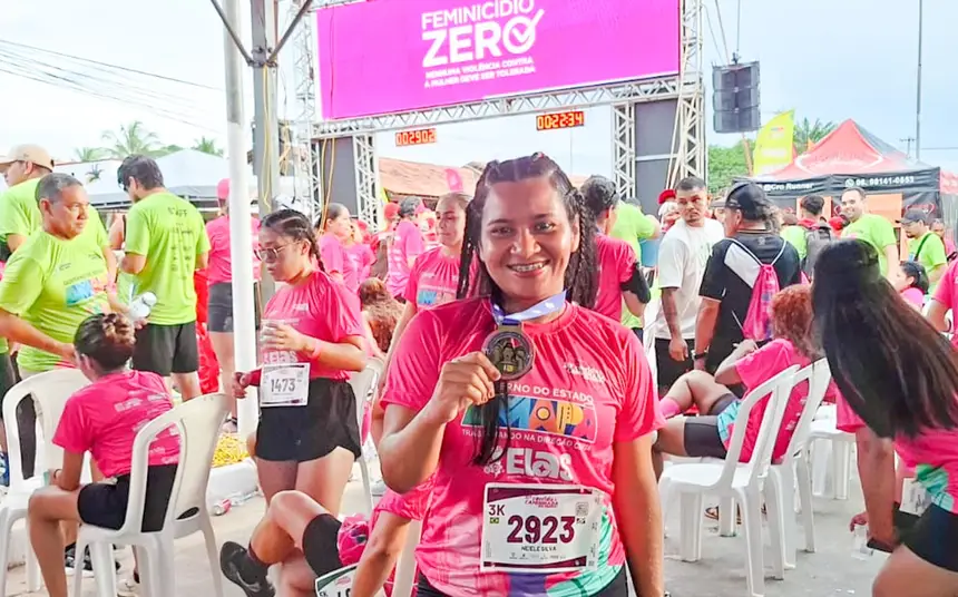 Participando pela primeira vez da corrida, Neiele Silva