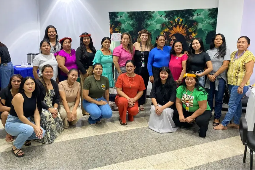 O encontro com as mulheres indígenas foi um momento de acolhimento e escuta ativa 