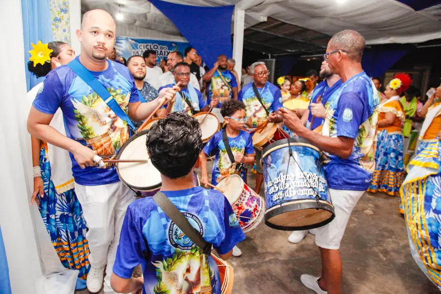 Rodas de marabaixo marcaram o início da programação no barracão Tia Gertrudes, sede do grupo Berço do Marabaixo