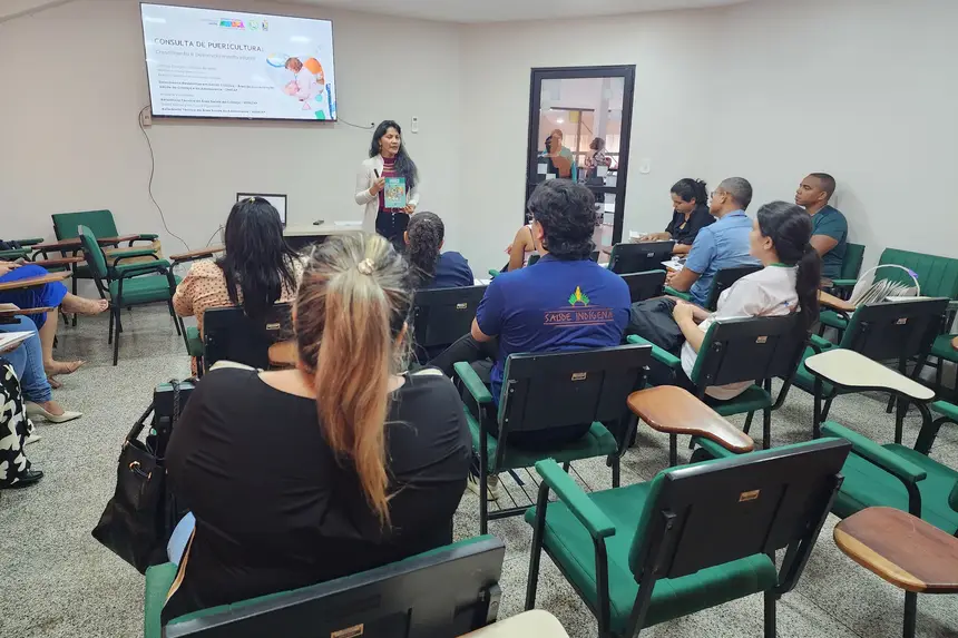 Oficinas ministradas pela Sesa aos profissionais da saúde indígena da atenção básica do Amapá e Norte do Pará ocorrem até a sexta-feira, 10