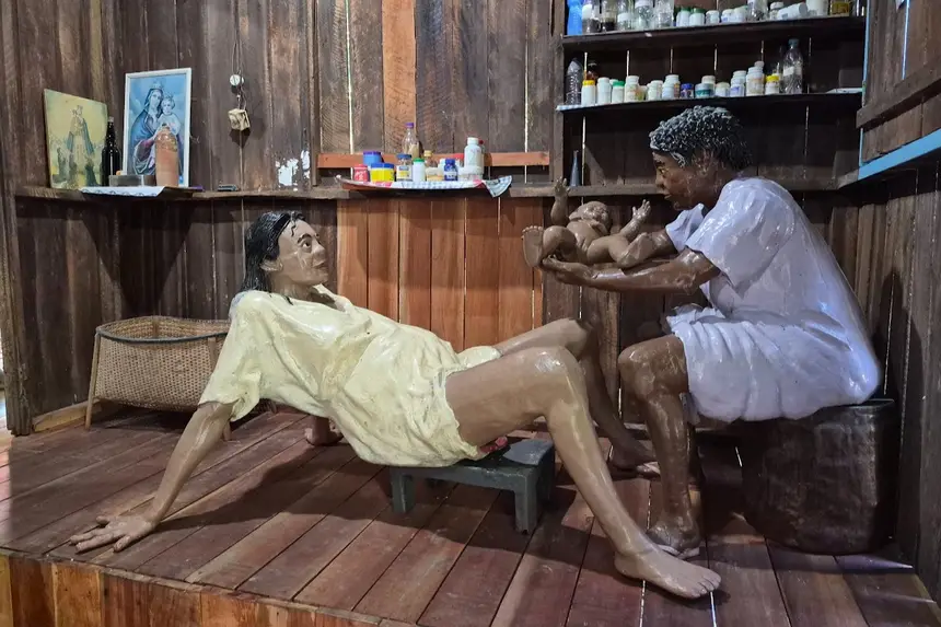 A casa da parteira, local de grande atrativo e curiosidade