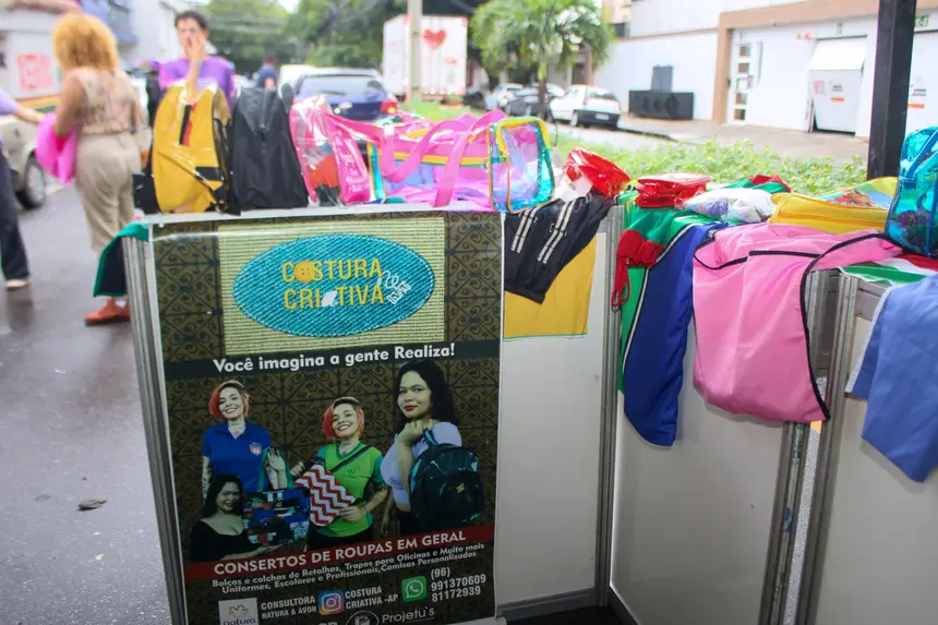 Produtos fabricados pelas mulheres do projeto Costura Criativa