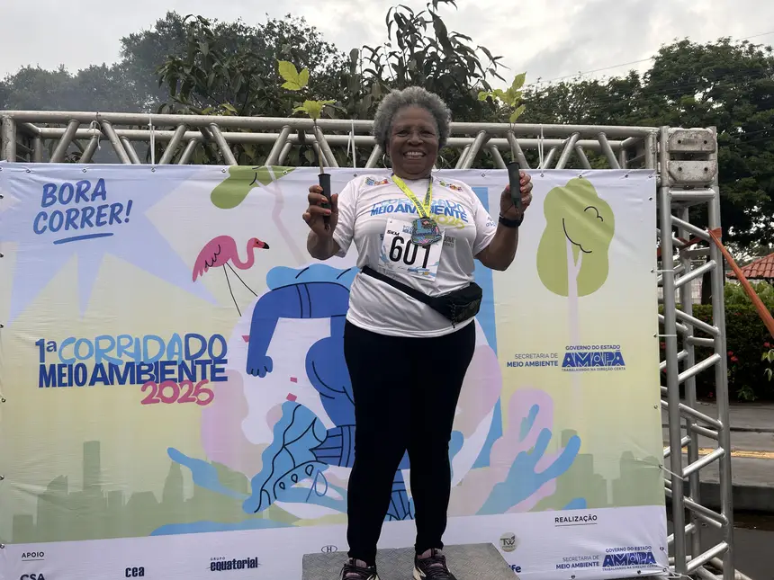 Bióloga Tereza Germani, comemora aniversario de 75 anos na Corrida do Meio Ambiente 