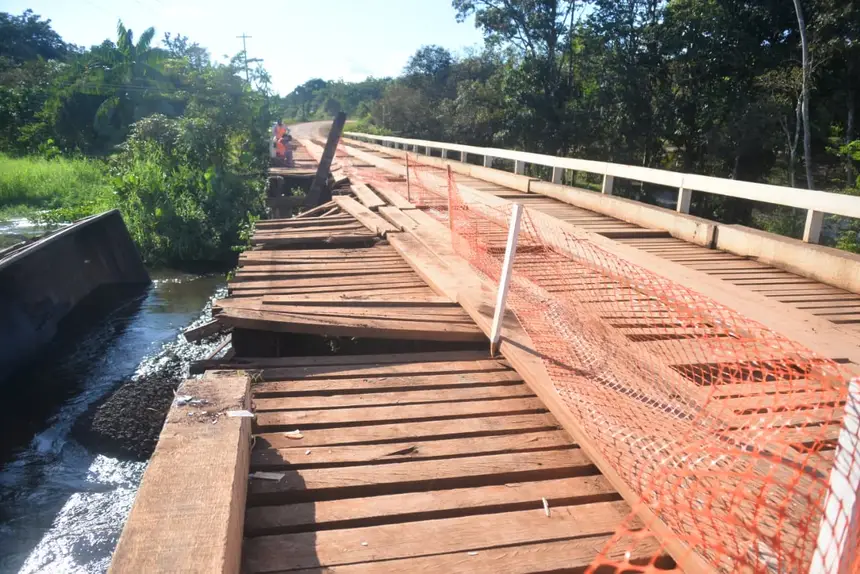 DNIT trabalha para recuperação da ponte para normalizar o tráfego