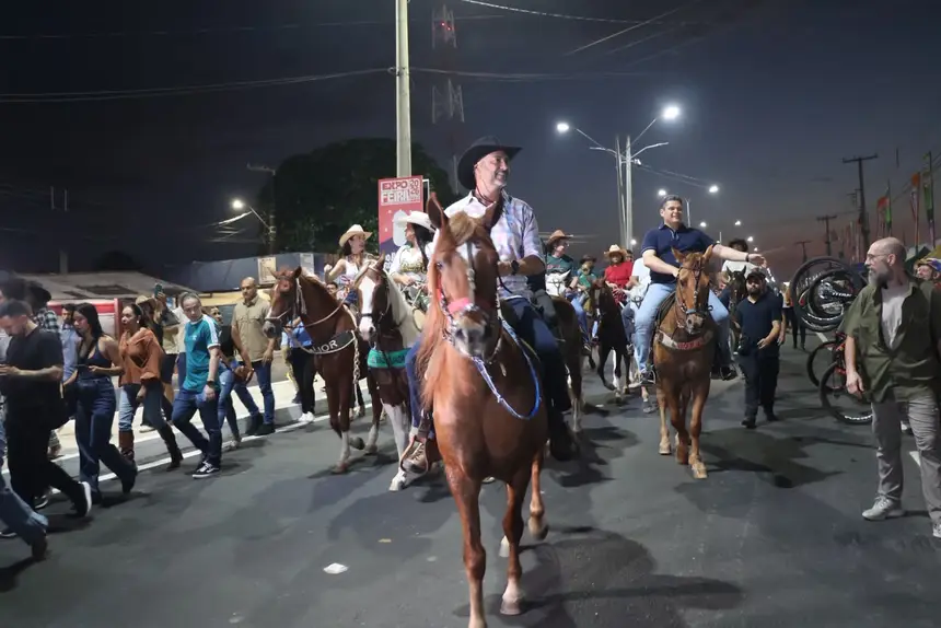 O governador Clecio Luís participou da cavalgada
