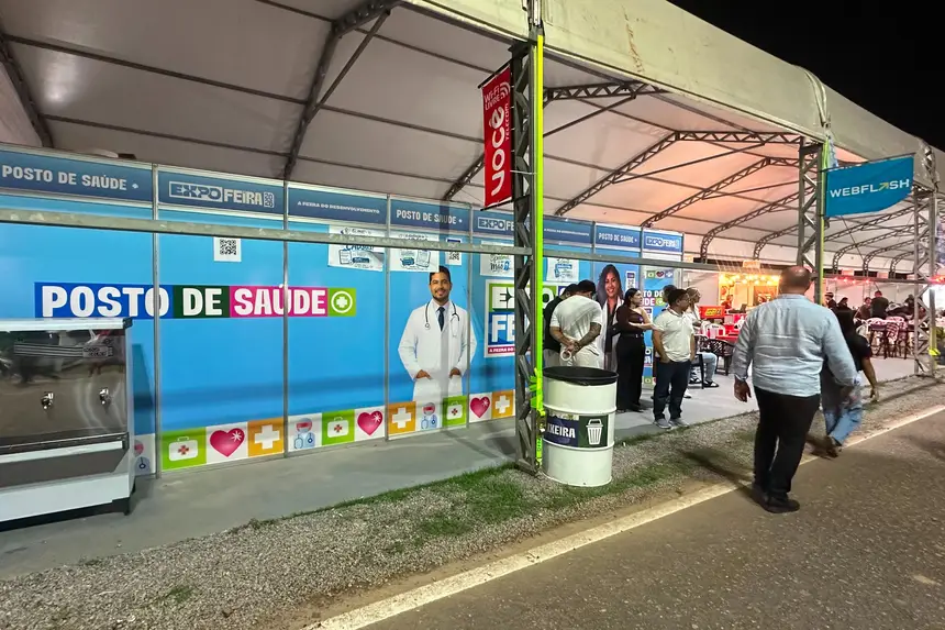 Os postos de saúde funcionam das 18h até o término da programação, dando assitencia medica a população 